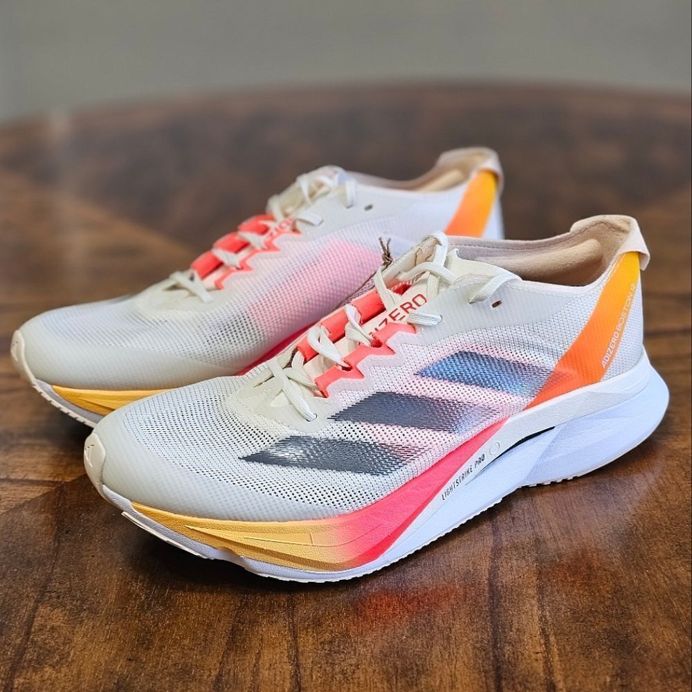 Adidas Boston 12 Women's Running Shoes Size 8.5 Beige Orange Lightstrike Pro New